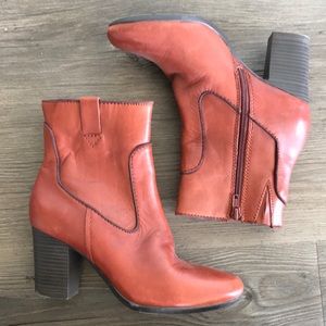 Heeled Leather Booties